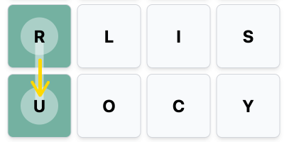 Satordle game tutorial step 2: Words must be at least 4 letters long