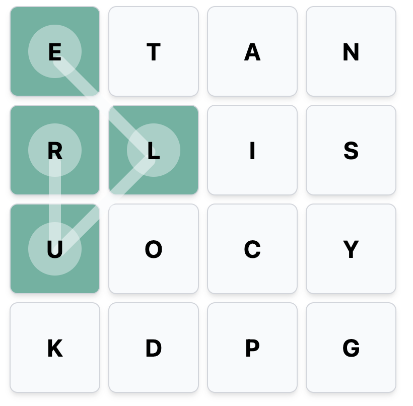 Satordle game tutorial step 3: Find all hidden words to complete the puzzle